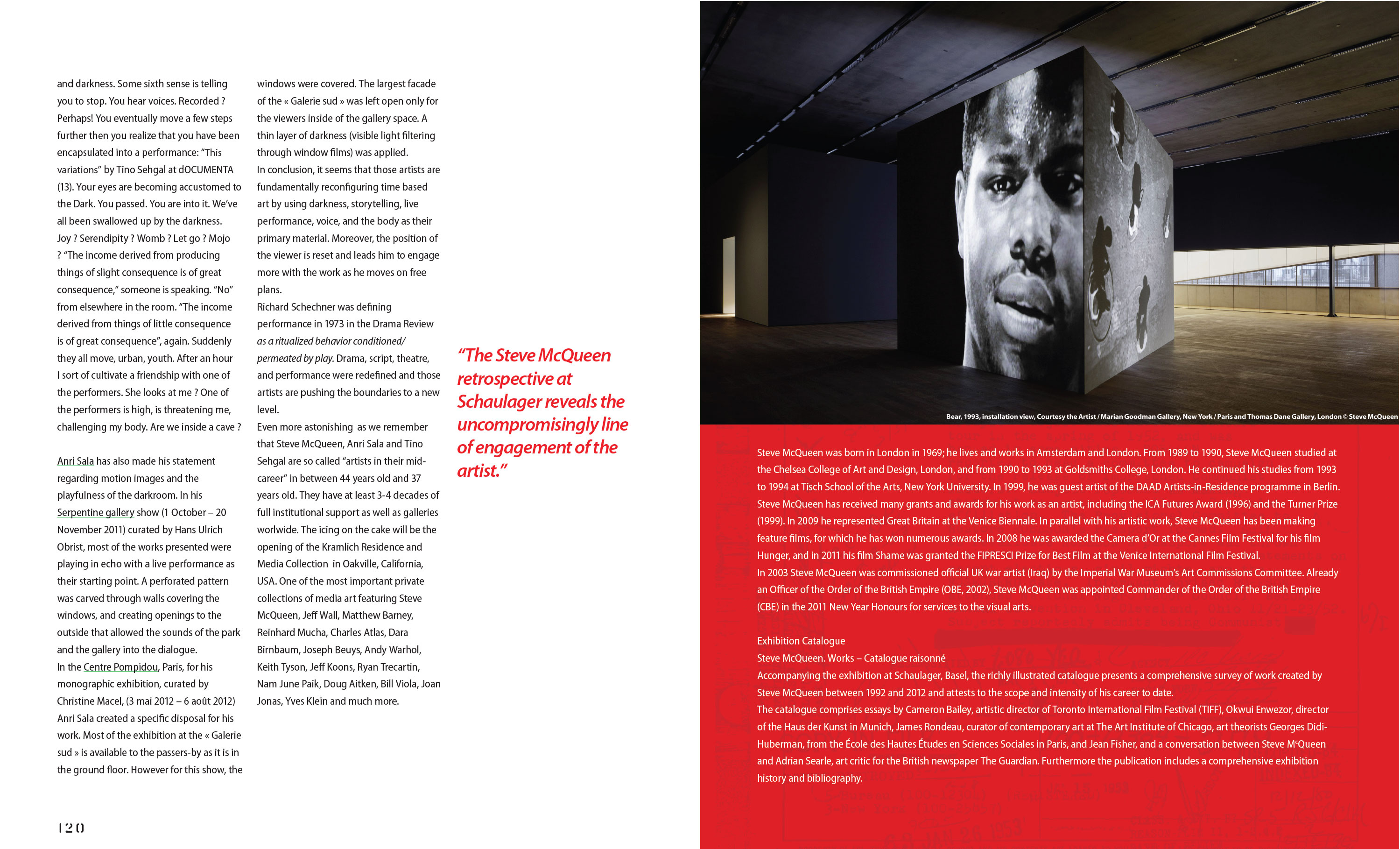 Afrikadaa no6 E-motional, Steve McQueen at Schaulager by Marc Johnson