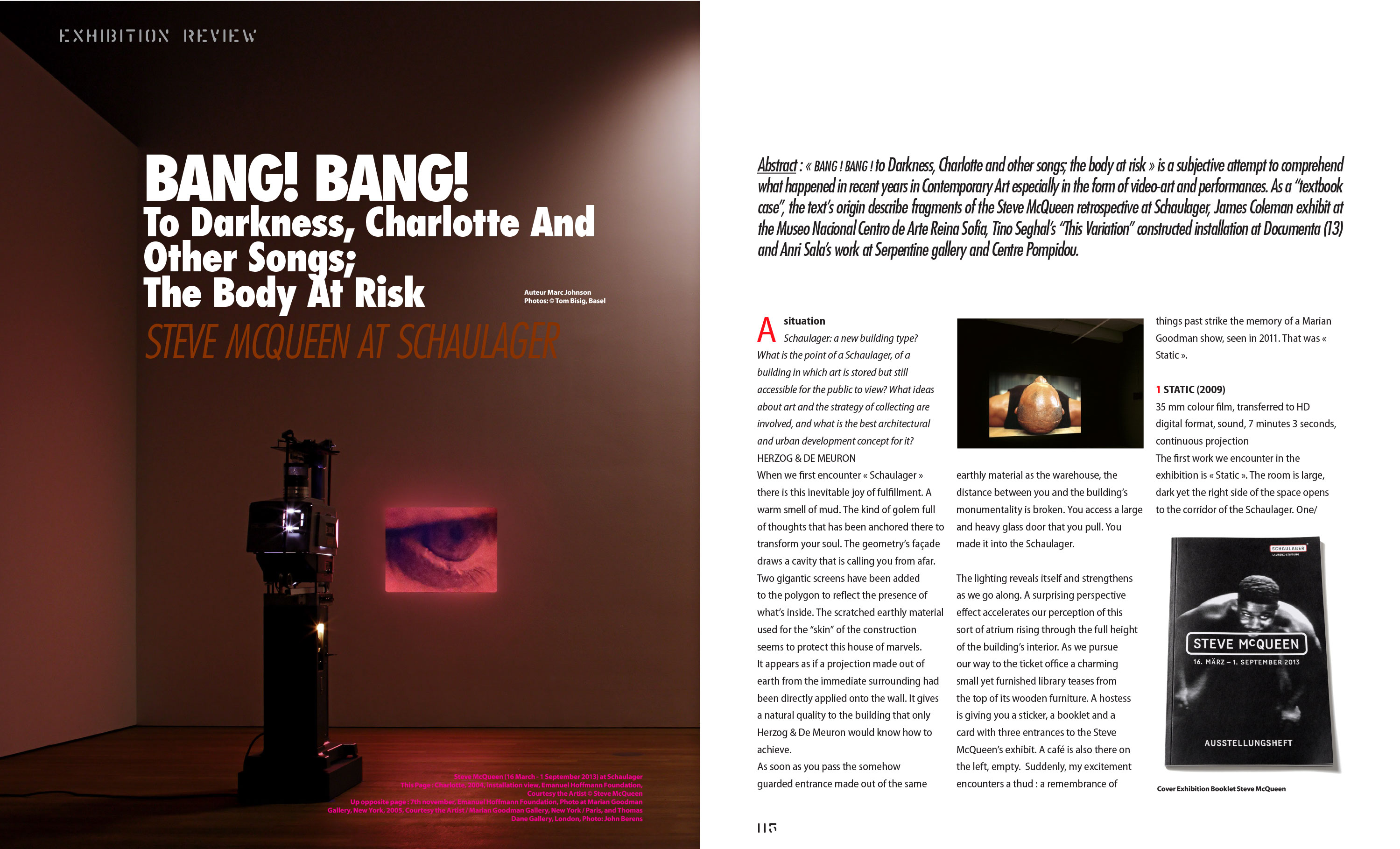 Afrikadaa no6 E-motional, Steve McQueen at Schaulager by Marc Johnson