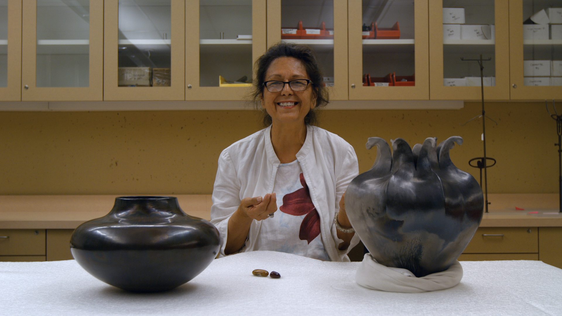 Laura Wee Lay Laq at the Museum of Anthropology (MOA) talks about her works from the collection with Marc Johnson